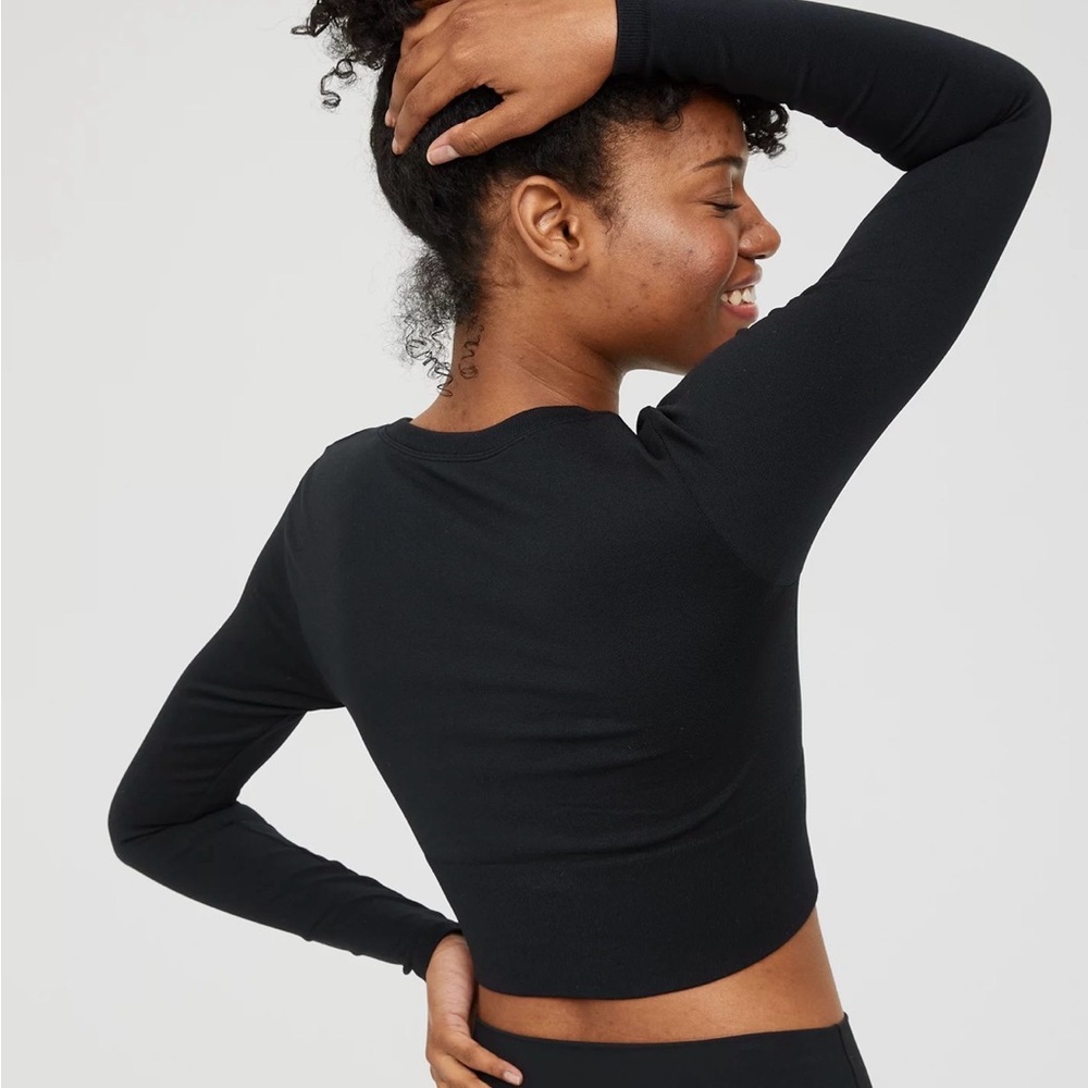 Aerie sidewalk seamless ribbed long sleeve